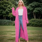 Cardigan Factory - Retro Cable Knit Loose