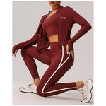 Yoga Set Factory - White Striped Contrast High
