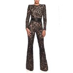 Jumpsuit Factory - Elegant Lace Embroidered Retro