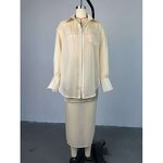 Women Set Factory - Plus Size Silky Shirt Mesh