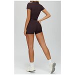 Yoga Set Factory - Half Zipper Twist Shorts Set
