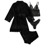 Nightgown Set Factory - New Lace Suspender 4 Piece