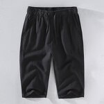Men Shorts Factory - Solid Color Loose Linen