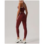 Yoga Set Factory - White Striped Contrast High