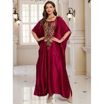 Beach Cover up Factory - Red Sequin Embroidered