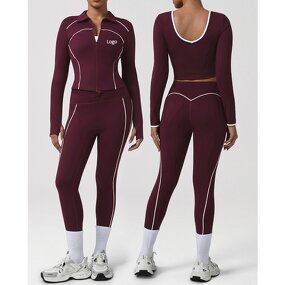 Yoga Set Factory - 2026 Fashion White Binding Nude