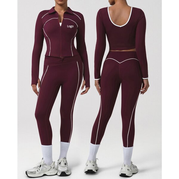 Yoga Set Factory - 2026 Fashion White Binding Nude