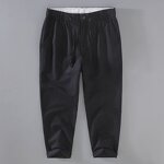 Linen Trousers Factory - Men Slim Casual Nine