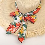 Straw Hat Factory - Big Brim Ribbon Tassel Edge