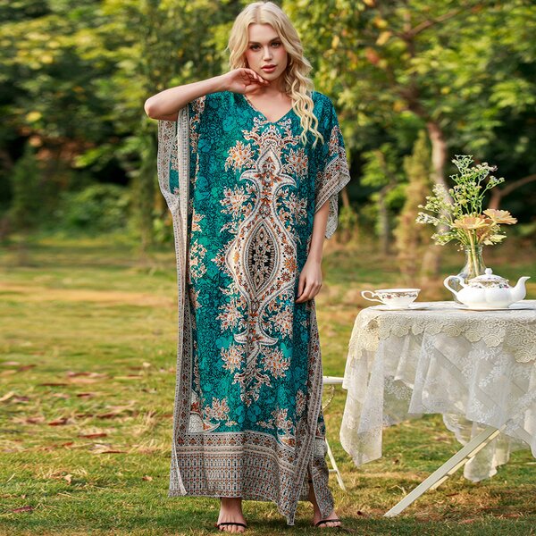 Kaftan Dress Factory - Plus Size Floral Beach