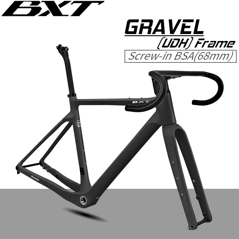 Gravel Bike Frame Manufacturer - OEM Gravel-135 Carbon Disc with Fork Handlebar