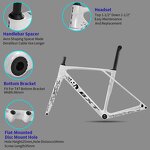 Road Frame Manufacturer - OEM T1000 Carbon Disc Brake Frame T47 Screw-in 68mm