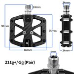 Bike Pedals Manufacturer - OEM Ultra-Light 3 Bearing Carbon Fiber Axle