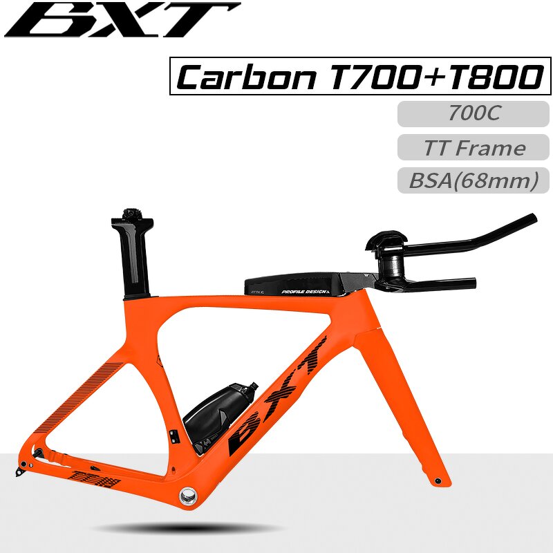 TT Bike Frame Set Manufacturer - OEM New Carbon 70032C with TT Handlebar Case