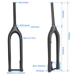 MTB Fork Manufacturer - OEM New Super Light 29er Carbon 9mm Tapered Bike Fork