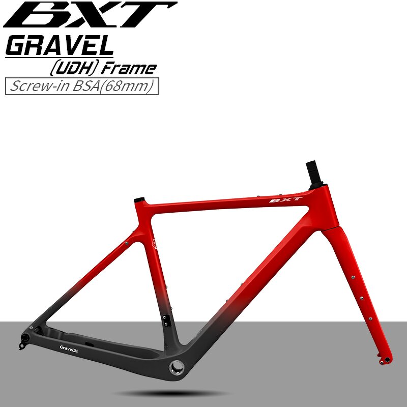 Gravel Bike Frame Manufacturer - OEM UDH Carbon Fully Hidden Cable Carbon Frame