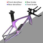 TT Bike Frame Manufacturer - OEM Carbon Disc Time Trial Frame with TT Handlebar