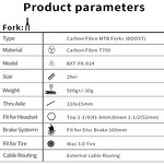 MTB Fork Manufacturer - OEM 29er Carbon Boost 11015mm Tapered MTB Fork