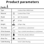 MTB Fork Manufacturer - OEM New Super Light 29er Carbon 9mm Tapered Bike Fork