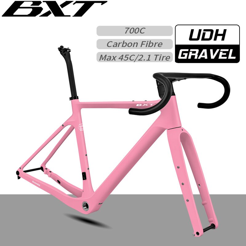 Gravel Frame Manufacturer - OEM Carbon 700C Integrated Handlebar Internal Routing