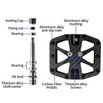 Bike Pedals Manufacturer - OEM Ultra-Light 3 Bearing Carbon Fiber Axle