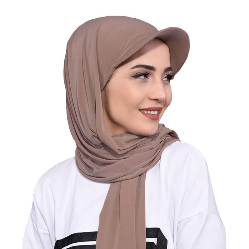 Muslim Headscarf Supplier - Custom Brim Square Shawl & Sunhat
