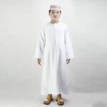 Islamic Clothing for Men Factory - OEM Simple Round Neck Robe