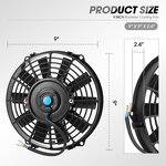 Universal Radiator Fan Manufacturer - 9 Inch 12V 120W High-Temp Resistant