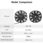 Universal Radiator Fan Factory - 8 Inch 12V 120W for Universal Cars