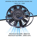 Universal Radiator Fan Manufacturer - 7 Inch 12V 120W for All Cars