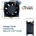 Home Refrigerator Evaporator Fan Manufacturer - DC 13.6V 20W 3 Lines