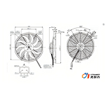 Universal Radiator Fan Factory - 12inch to 16inch for Refrigerated Truck
