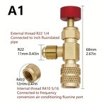 Refrigerant Charging Safety Valve Factory - 1/4'' Copper Adapter Manual Tool
