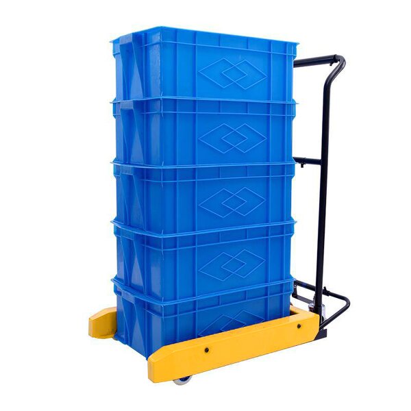 Turnover Box Cart Manufacturer - 250kg Plastic Basket Trolley