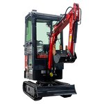 Mini Excavator Factory - 1 Ton Closed Cab Small Loader Digger