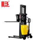 Semi Electric Stacker Factory - 1.5 Ton Mini Light Weight Pallet Stacker