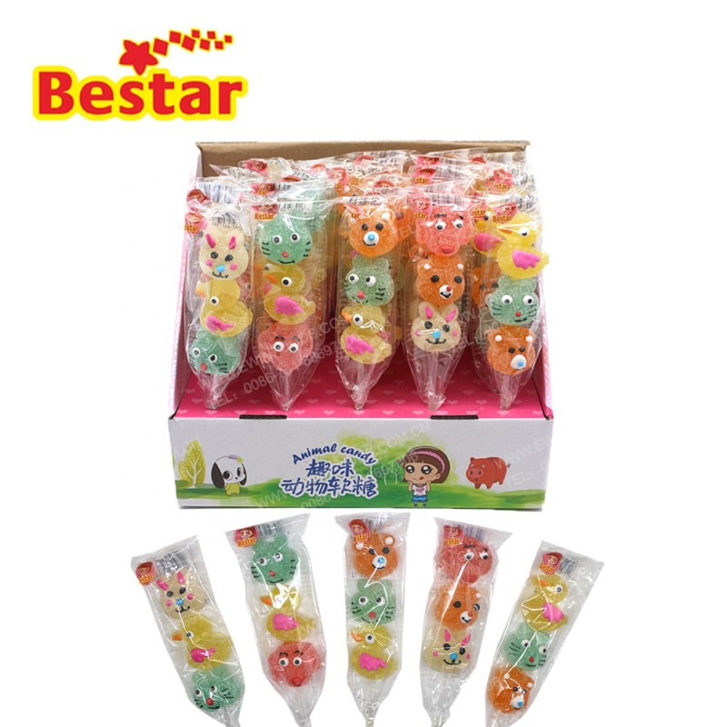 Soft Jelly Lollipop - OEM Animal Shape Fruit Candy