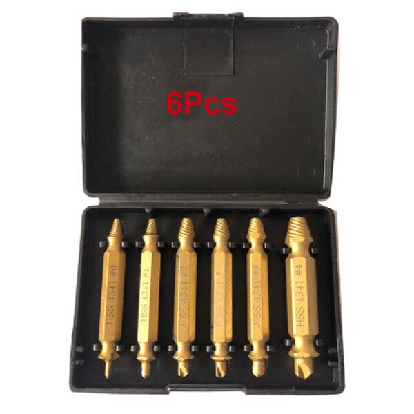 Stripped Screw Extractor Supplier - 6 Pcs HSS High Speed Steel Set