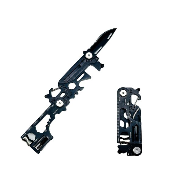 Multitool Keychain Factory - 30 in 1 EDC Gear Wallet Tool