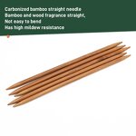 Bamboo Knitting Needle Supplier - 36cm Carbonized Straight Needle