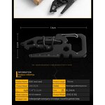 Multifunction Key Chain Tool Factory - 15-in-1 Camping Punch Folding