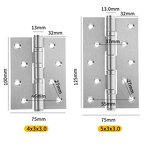 Flat Hinge Supplier - Stainless Steel 4 Inch Mute Hinge