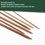 Bamboo Knitting Needle Supplier - 36cm Carbonized Straight Needle