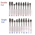 Carbide Rotary File Set Factory - 10pcs 3mm Shank Dremel Burr