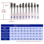 Carbide Rotary File Set Factory - 10pcs 3mm Shank Dremel Burr
