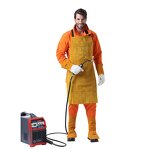 Welding BBQ Apron Factory - Flame Resistant Split Cowhide Leather Chest