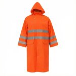 High-Visibility Long Raincoat Factory - Polyester PVC Coating Reflective