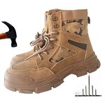 Custom Logo Safety Shoe Factory - Durable Rubber Sole Industrial Hiking