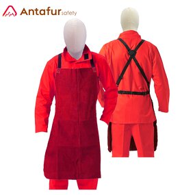 Welding BBQ Apron Factory - Flame Resistant Cowhide Split Leather Chest