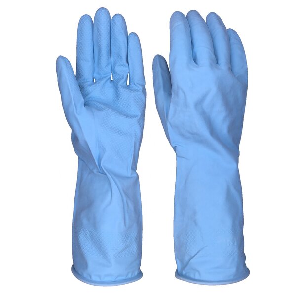 Cotton Lined Latex Gloves Manufacturer - 40gsm Dish Washing Household